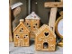 Hnědá perníková LED chaloupka Gingerbread Cott - 7*6*12 cm Clayre & Eef
