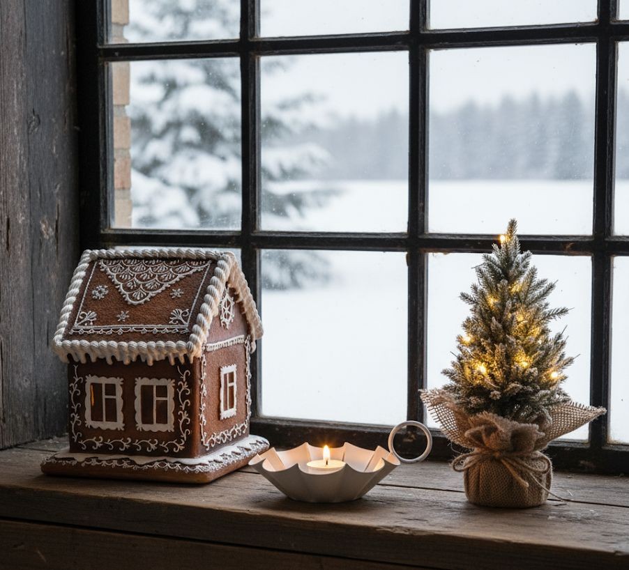 Vánoční perníková chaloupka s Led světýlky Gingerbread House - 13*13*15 cm / 3*AAA Clayre & Eef Vánoční perníková chaloupka s Led světýlky Gingerbread House - 13*13*15 cm / 3*AAA Clayre & Eef