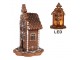 Vánoční perníková chaloupka s Led světýlky Gingerbread House - 13*13*20 cm / 2*AAA Clayre & Eef