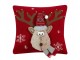 Červený vánoční dekorační polštář sob Rudolf - 40*40*7cm Mars & More 
