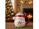 Bílo-červený keramický hrnek Santa Claus- 15*11*11 cm / 500 ml Clayre & Eef