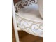 Krémový antik dekorační kovový etažér Lace - Ø 35*86 cm Chic Antique
