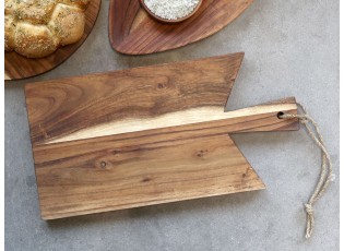 Hnědé dřevěné akáciové prkénko Tapas Laon - 21*3*41 cm