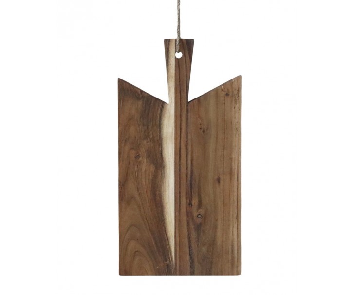 Hnědé dřevěné akáciové prkénko Tapas Laon - 21*3*41 cm Chic Antique