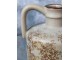 Béžová antik keramická váza s ouškem a květy Melun - Ø 13*25 cm Chic Antique