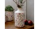 Béžová keramická váza s cesmínou Holly - Ø 10*21 cm Chic Antique