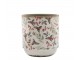 Béžový keramický obal na květináč s cesmínou Holly - Ø 13*13 cm Chic Antique