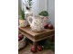 Béžový baňatý keramický džbán s cesmínou Holly - 13*16*15,5 cm Chic Antique
