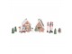 Set 17ks perníková LED chaloupka Gingerbread - 9*8*13 cm / 2xAAA Clayre & Eef