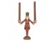 Červená antik dekorace svícen Louskáček Nutcracker 21*9*30 cm Clayre & Eef