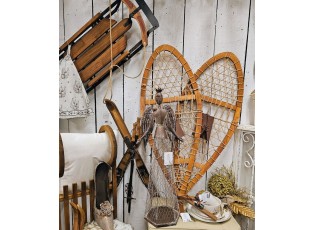 Hnědá antik dekorace sněžnice Snowshoes Vintage - 106*39*8 cm