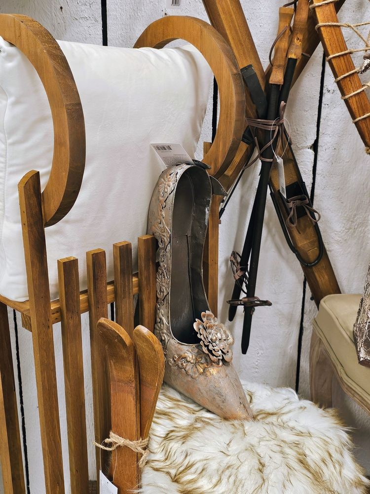 Měděná antik kovová dekorace dámská lodička Brocante - 32*12*36 cm Clayre & Eef Měděná antik kovová dekorace dámská lodička Brocante - 32*12*36 cm Clayre & Eef