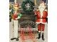 Veliká červená kovová socha Santa Claus s holí - 82*36*205 cm Clayre & Eef