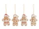 Set 4ks závěsná dekorace perníček s korálky Ginger - 9*2*11 cm J-Line by Jolipa