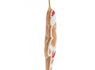 Set 4ks závěsná dekorace perníček s korálky Ginger - 9*2*11 cm