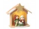 Přírodní svítící Betlém s keramickými postavičkami Nativity - 14*6*15 cm J-Line by Jolipa