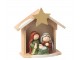 Přírodní svítící Betlém s keramickými postavičkami Nativity - 14*6*15 cm J-Line by Jolipa