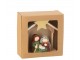 Přírodní svítící Betlém s keramickými postavičkami Nativity - 14*6*15 cm J-Line by Jolipa