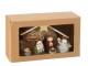 Přírodní svítící Betlém s keramickými postavičkami Nativity - 21*8*16 cm J-Line by Jolipa