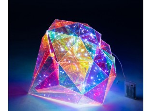 Průhledná lampička ve tvaru diamantu Diamond Led - 40*40*40 cm