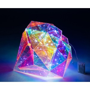 Průhledná lampička ve tvaru diamantu Diamond Led - 40*40*40 cm