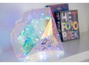Průhledná lampička ve tvaru diamantu Diamond Led - 40*40*40 cm