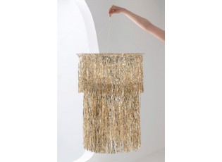 Stínidlo na lampu s vinylovými třásněmi Chandelié XL - Ø 80*100 cm