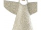 Stříbrný kovový zvonek s korálky Angel - 17*9*28 cm J-Line by Jolipa