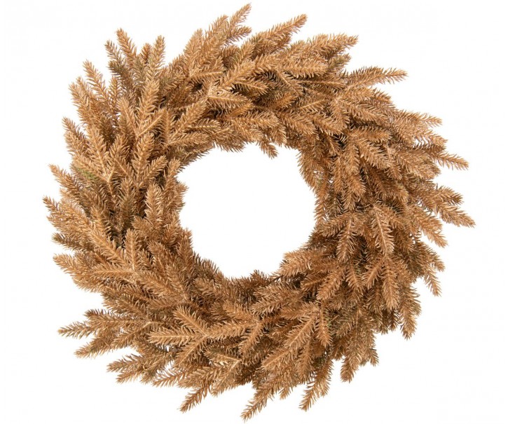 Bronzový vánoční smrkový věnec L - Ø 50*12 cm J-Line by Jolipa