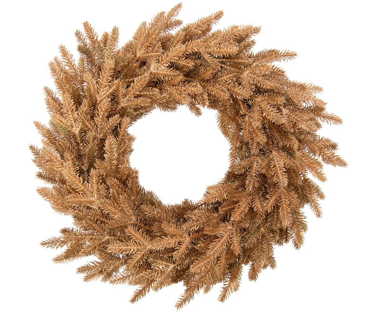 Bronzový vánoční smrkový věnec L - Ø 50*12 cm