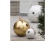 Bílá antik závěsná kovová ozdoba rolnička Baub Xmas M - Ø 30*42 cm J-Line by Jolipa