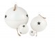 Bílá antik závěsná kovová ozdoba rolnička Baub Xmas L - Ø 51*60 cm J-Line by Jolipa