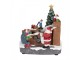 Hrací vánoční dekorace s LED světýlky Santa Claus - 20*16*20 cm / 3xAA Clayre & Eef