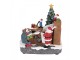Hrací vánoční dekorace s LED světýlky Santa Claus - 20*16*20 cm / 3xAA Clayre & Eef