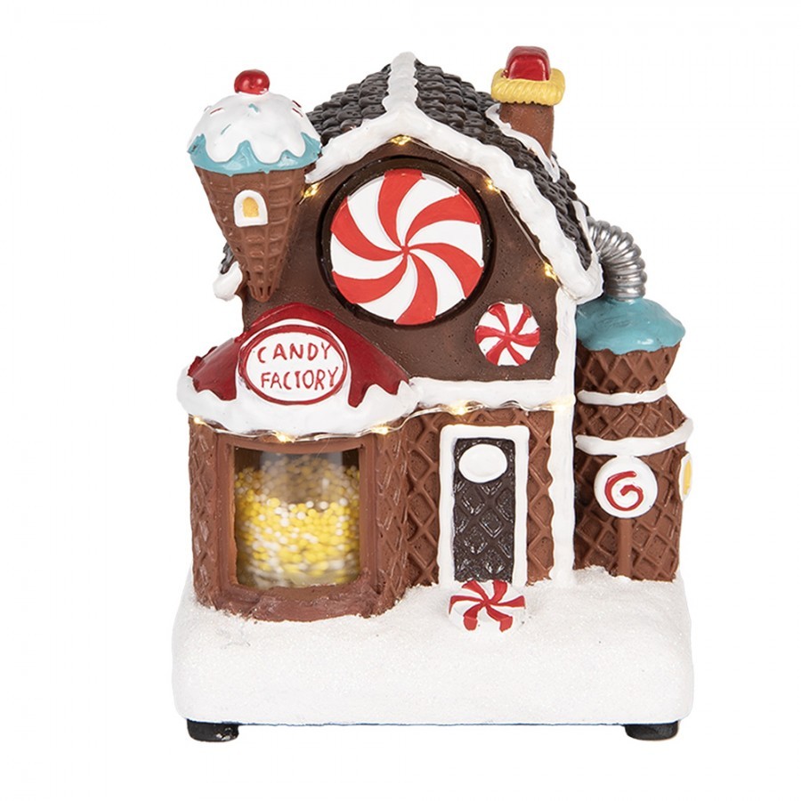 Hrací vánoční dekorace s LED světýlky Candy Factory - 15*11*19cm / 3xAA