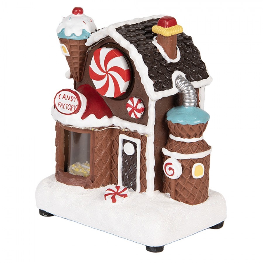 Hrací vánoční dekorace s LED světýlky Candy Factory - 15*11*19cm / 3xAA