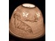 Bílý porcelánový svícen s jezevčíky Paollo - Ø 12*8 cm Clayre & Eef
