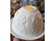 Bílý porcelánový svícen s jezevčíky Paollo - Ø 12*8 cm Clayre & Eef