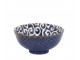 Modrá porcelánová miska s květy uvnitř Arés - Ø12*5,5 cm / 300ml Chic Antique
