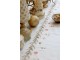 Krémový bavlněný ubrus s girlandou Aix Christmas - 140*240 cm Chic Antique