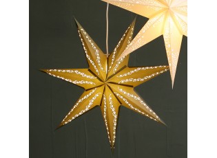 Olivová papírová hvězda Vintage Paper Star - 60 cm