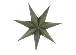 Olivová papírová hvězda Vintage Paper Star - 60 cm
