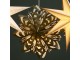 Olivová papírová zdobená hvězda Vintage Paper Star - 60 cm Chic Antique
