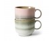 Set 2ks hrnek na čaj 70s Lush Tea - 14*10*8cm / 425 ml HKLIVING