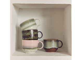 Set 2ks hrnek na čaj 70s Lush Odyssey Tea - 14*10*8cm / 425 ml 