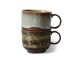Set 2ks hrnek na čaj 70s Lush Tea - 14*10*8cm / 425 ml HKLIVING