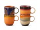 Set 4ks hrnek na kávu 70s Café Brazil - 10*7,5*8cm / 250 ml HKLIVING