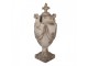 Béžová antik dekorace s ornamentem lilie Fleur-de-lis - 35*25*65 cm Clayre & Eef