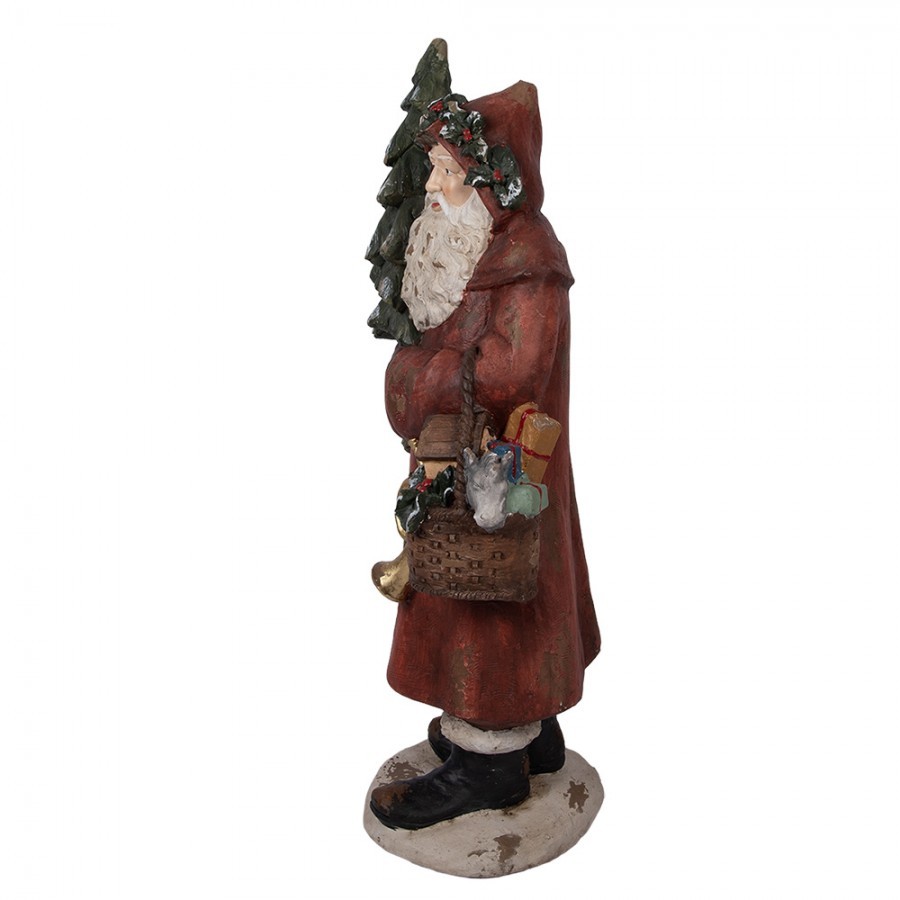 Veliká dekorativní figurka Santa Claus se stromkem - 39*30*93 cm