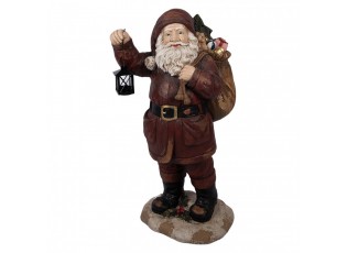 Veliká dekorativní figurka Santa Claus s dárky a lucernou - 37*39*82 cm